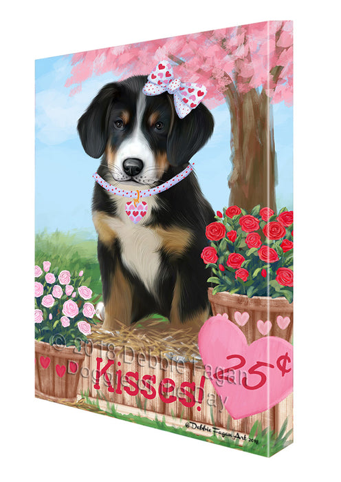Rosie 25 Cent Kisses Greater Swiss Mountain Dog Canvas Print Wall Art Décor CVS125171