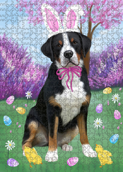 Easter Holiday Greater Swiss Mountain Dog Puzzle with Photo Tin PUZL95944