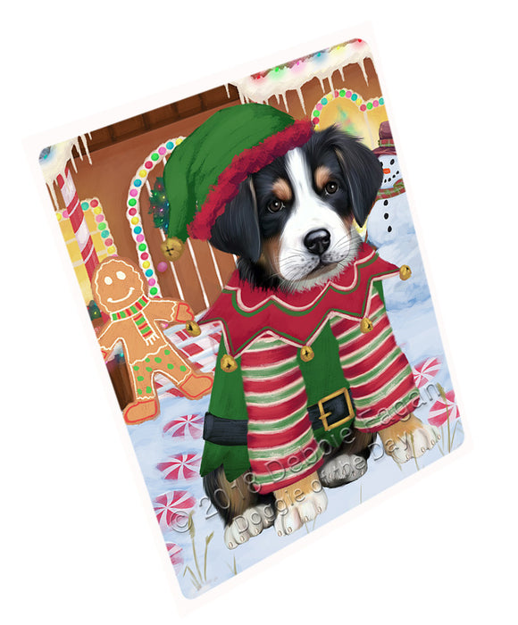 Christmas Gingerbread House Candyfest Greater Swiss Mountain Dog Large Refrigerator / Dishwasher Magnet RMAG100392