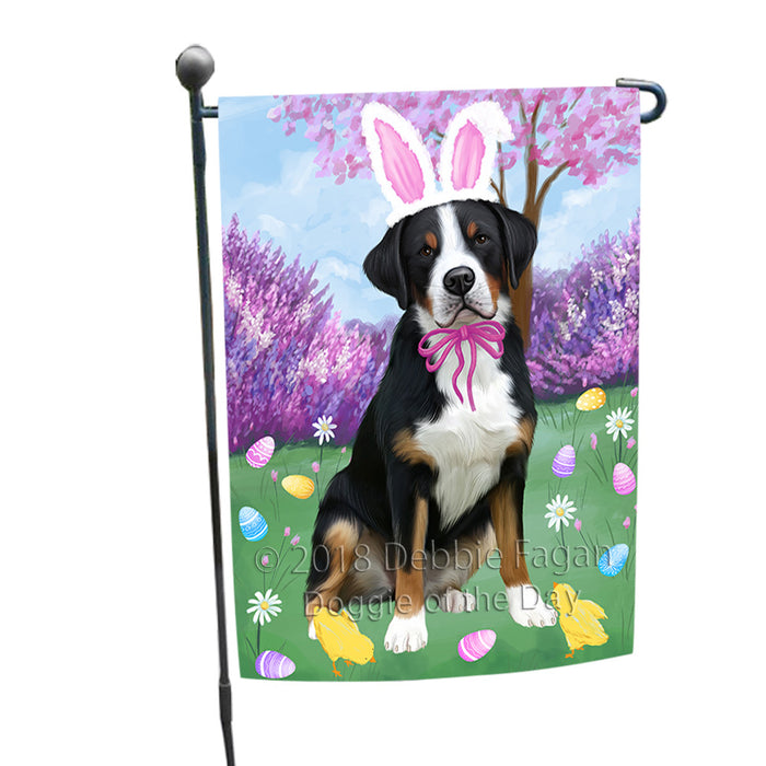 Easter Holiday Greater Swiss Mountain Dog Garden Flag GFLG57564