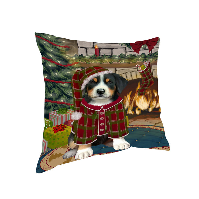 The Stocking was Hung Greater Swiss Mountain Dog Pillow PIL70240