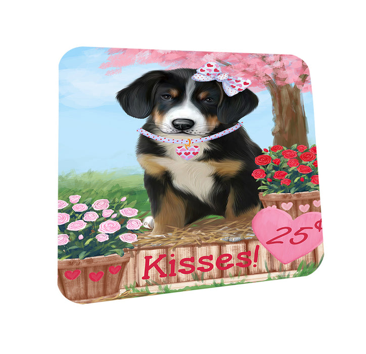 Rosie 25 Cent Kisses Greater Swiss Mountain Dog Coasters Set of 4 CST55841