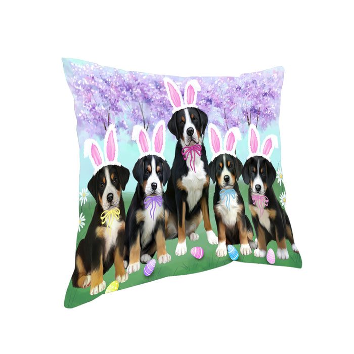 Easter Holiday Greater Swiss Mountain Dogs Pillow PIL82040
