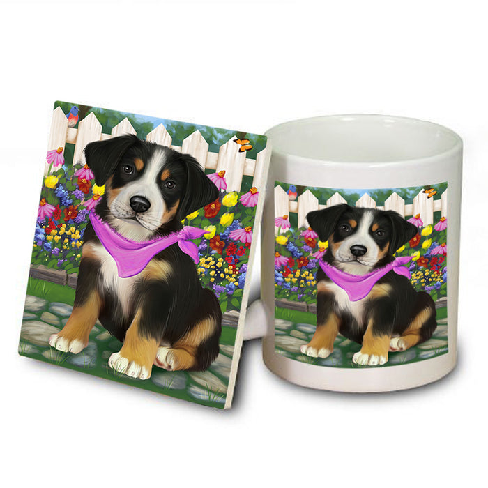 Spring Floral Greater Swiss Mountain Dog Mug and Coaster Set MUC52202