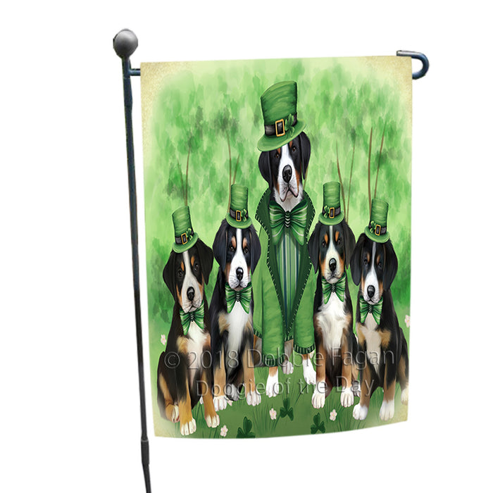 St. Patricks Day Irish Portrait Greater Swiss Mountain Dogs Garden Flag GFLG64980