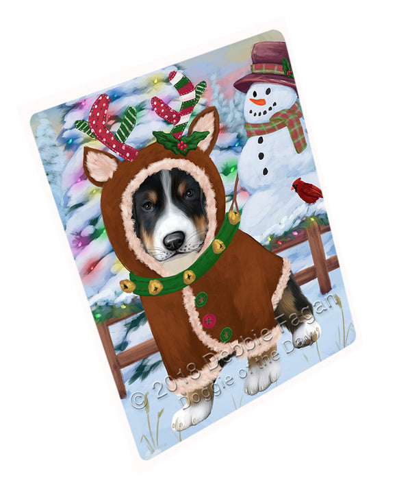 Christmas Gingerbread House Candyfest Greater Swiss Mountain Dog Magnet MAG74204 (Small 5.5" x 4.25")