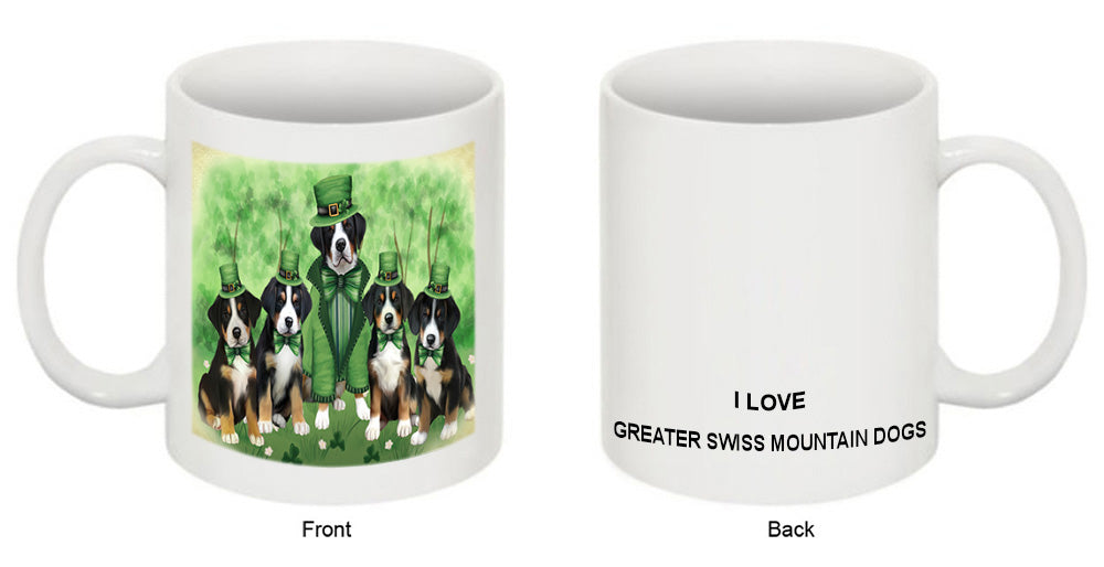 St. Patricks Day Irish Portrait Greater Swiss Mountain Dogs Coffee Mug MUG52410
