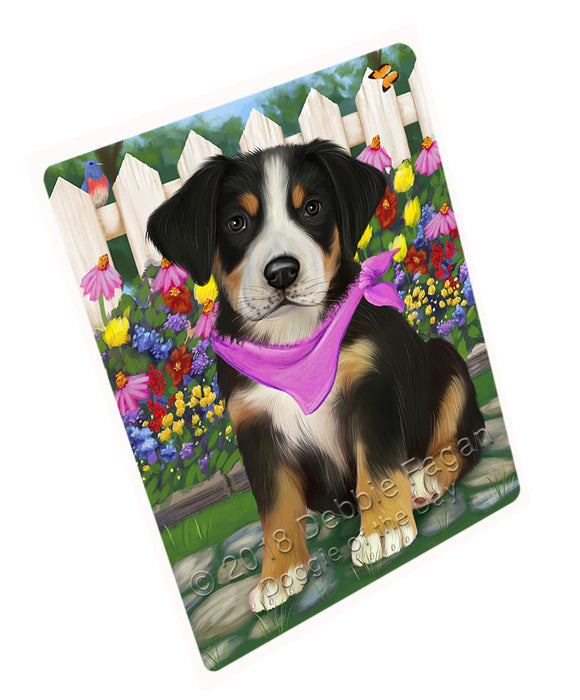 Spring Floral Greater Swiss Mountain Dog Large Refrigerator / Dishwasher Magnet RMAG73758