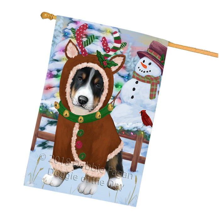 Christmas Gingerbread House Candyfest Greater Swiss Mountain Dog House Flag FLG57039