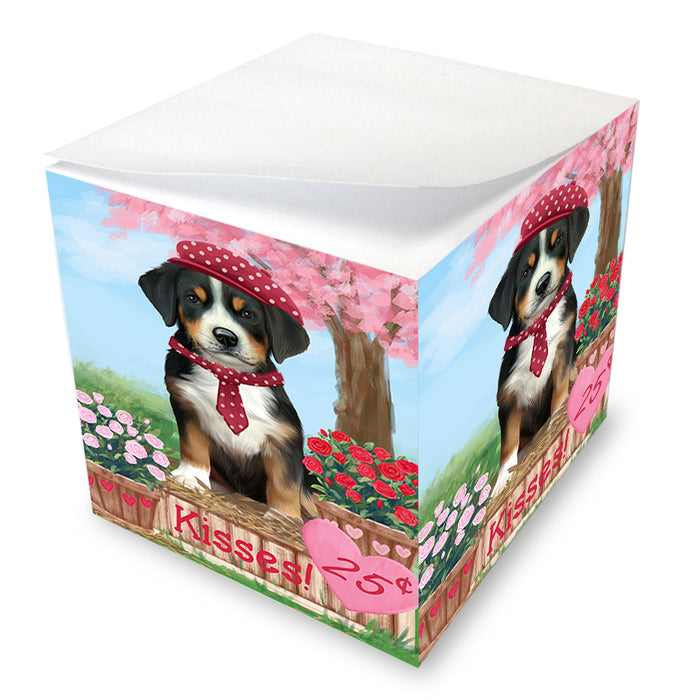 Rosie 25 Cent Kisses Greater Swiss Mountain Dog Note Cube NOC53956