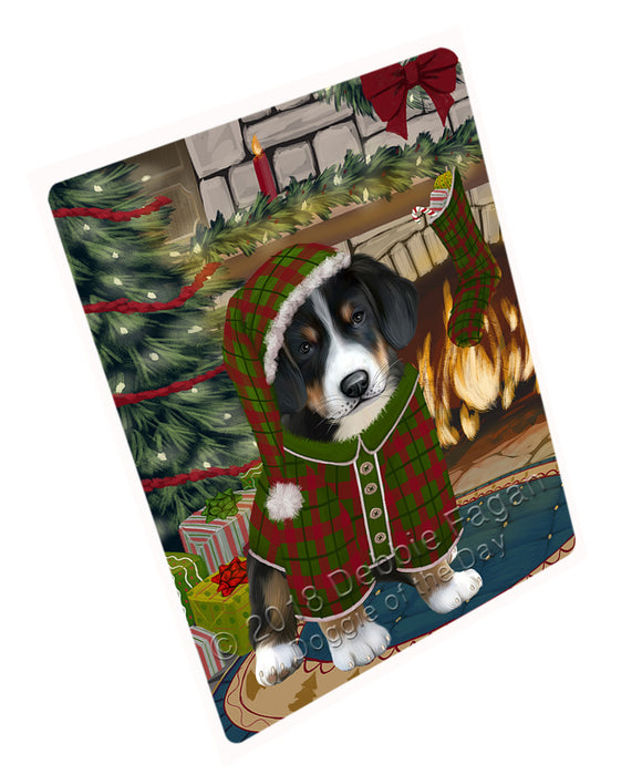 The Stocking was Hung Greater Swiss Mountain Dog Large Refrigerator / Dishwasher Magnet RMAG94242