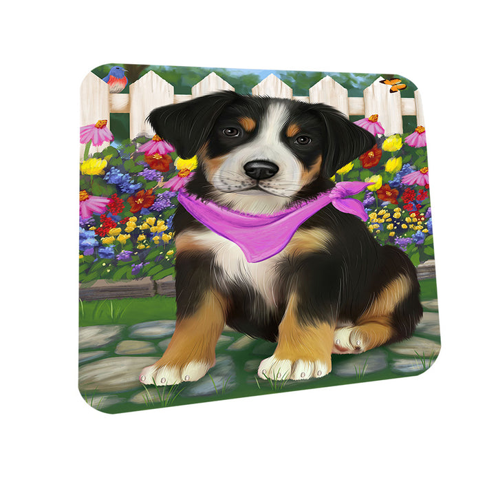 Spring Floral Greater Swiss Mountain Dog Coasters Set of 4 CST52221