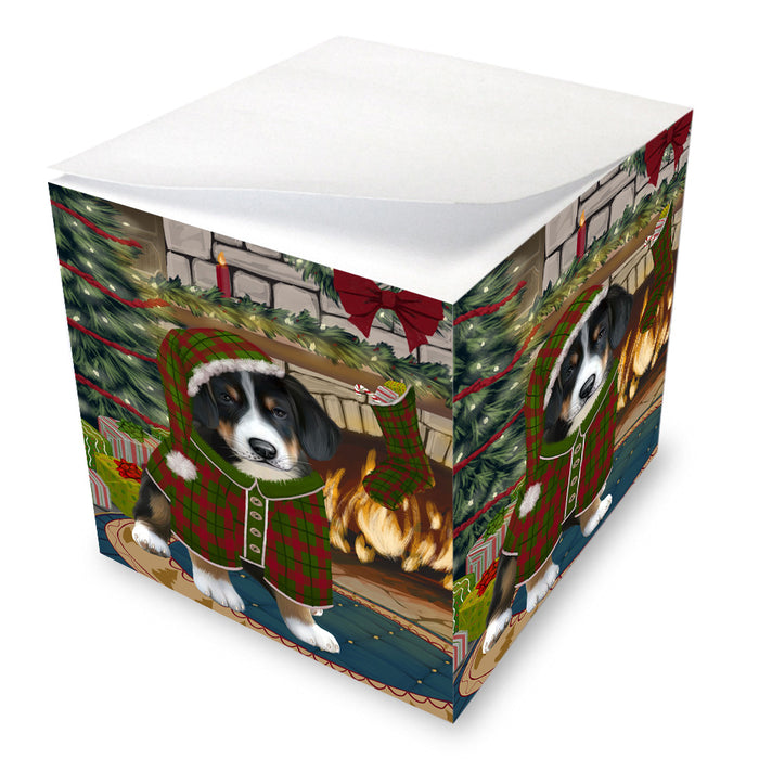 The Stocking was Hung Greater Swiss Mountain Dog Note Cube NOC53675
