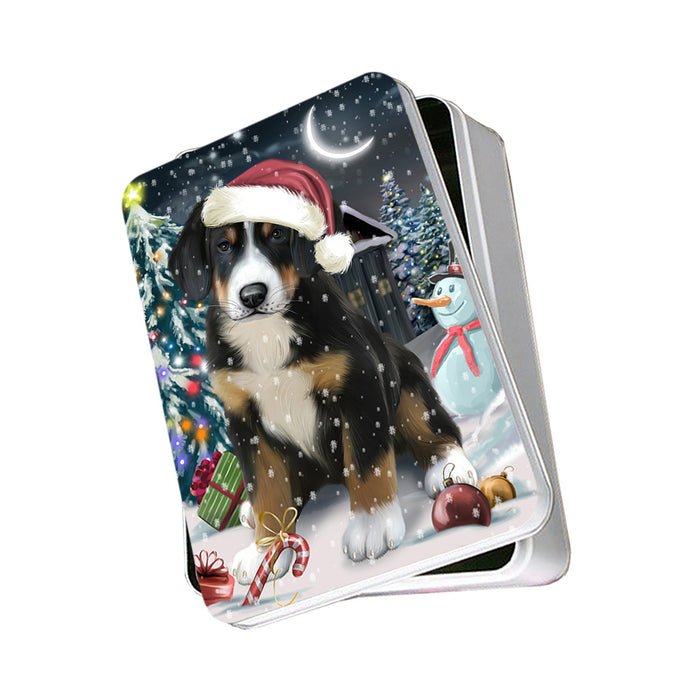 Have a Holly Jolly Greater Swiss Mountain Dog Christmas Photo Storage Tin PITN51657