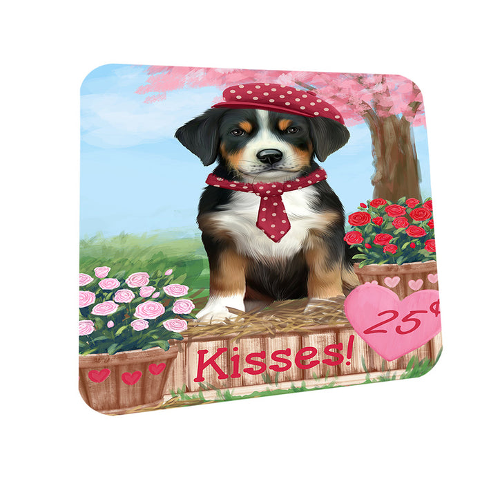 Rosie 25 Cent Kisses Greater Swiss Mountain Dog Coasters Set of 4 CST55842