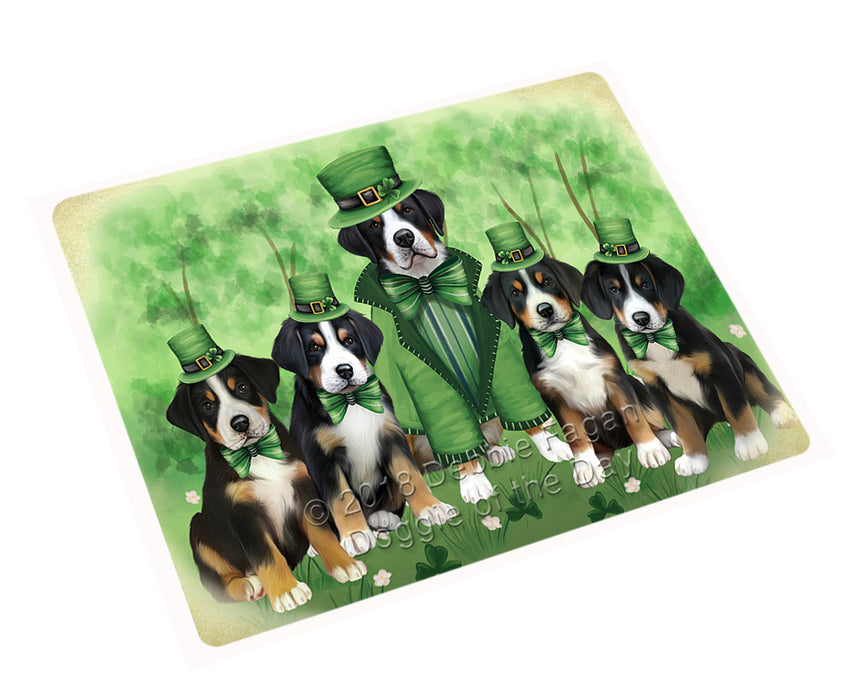 St. Patricks Day Irish Portrait Greater Swiss Mountain Dogs Cutting Board C77301