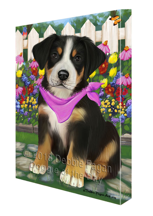 Spring Floral Greater Swiss Mountain Dog Canvas Print Wall Art Décor CVS87155