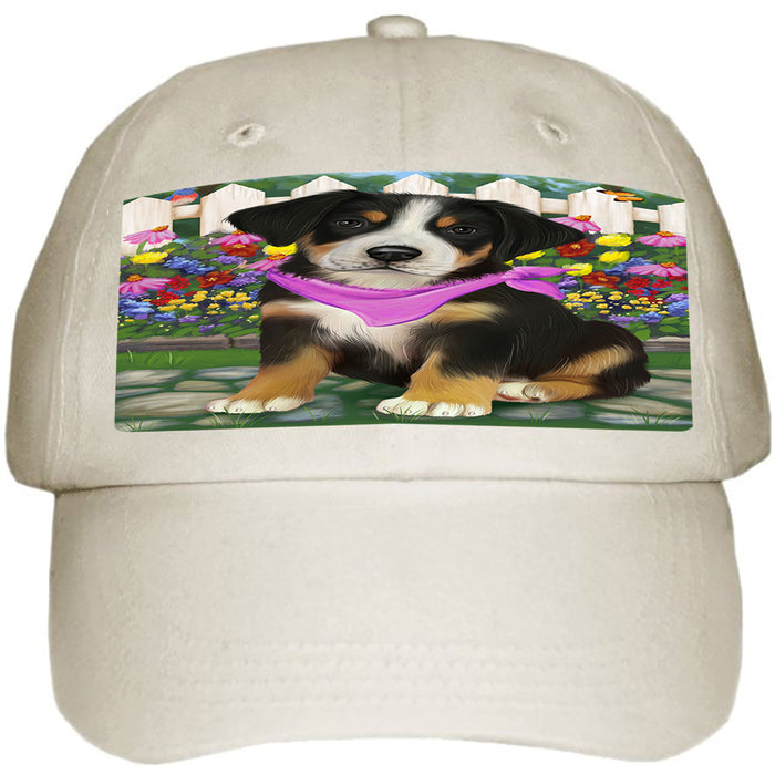 Spring Floral Greater Swiss Mountain Dog Ball Hat Cap HAT60519