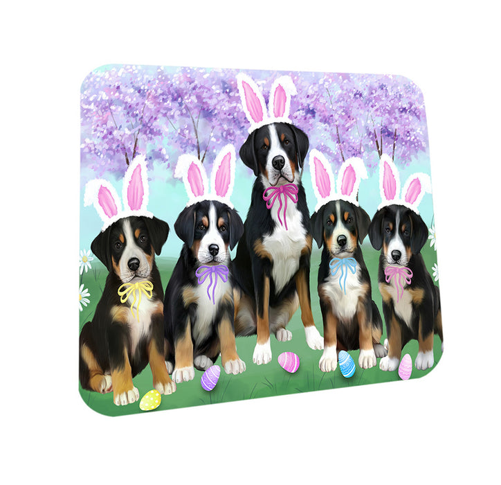 Easter Holiday Greater Swiss Mountain Dogs Coasters Set of 4 CST56866