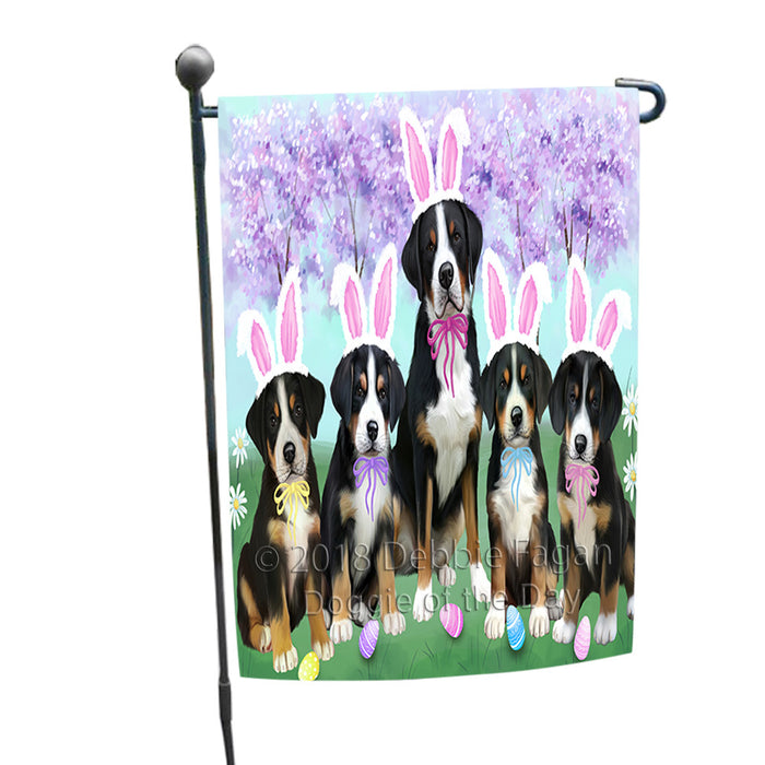 Easter Holiday Greater Swiss Mountain Dogs Garden Flag GFLG57565