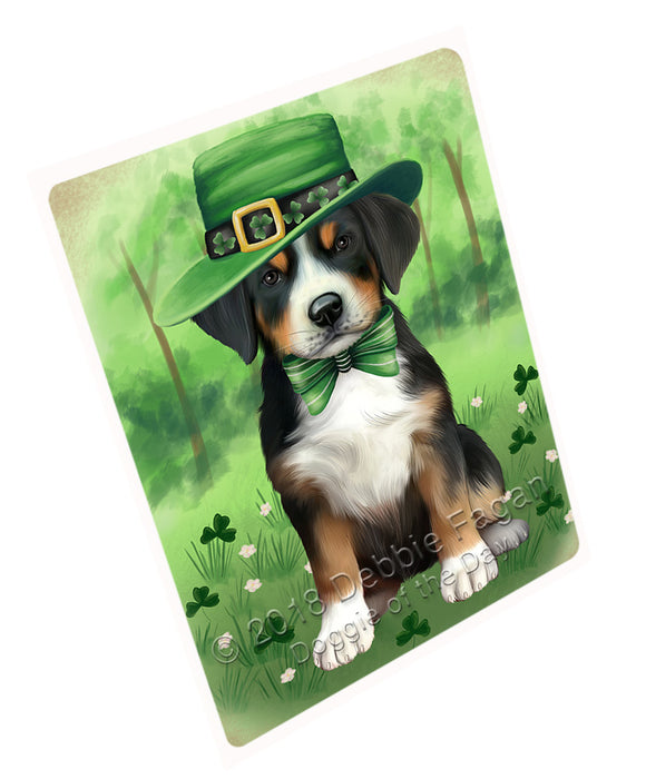 St. Patricks Day Irish Portrait Greater Swiss Mountain Dog Refrigerator / Dishwasher Magnet RMAG104490