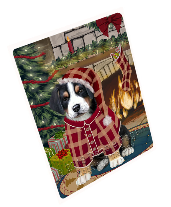 The Stocking was Hung Greater Swiss Mountain Dog Large Refrigerator / Dishwasher Magnet RMAG94248
