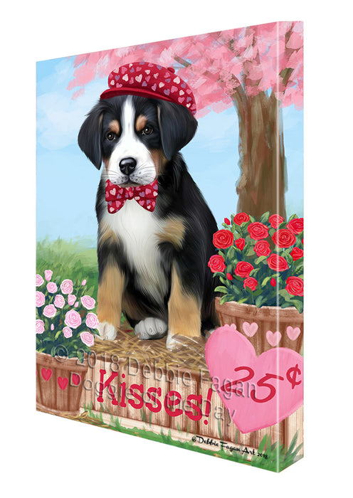 Rosie 25 Cent Kisses Greater Swiss Mountain Dog Canvas Print Wall Art Décor CVS125189