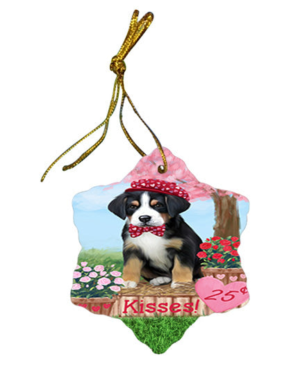 Rosie 25 Cent Kisses Greater Swiss Mountain Dog Star Porcelain Ornament SPOR56241