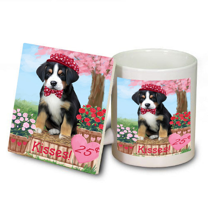 Rosie 25 Cent Kisses Greater Swiss Mountain Dog Mug and Coaster Set MUC55877