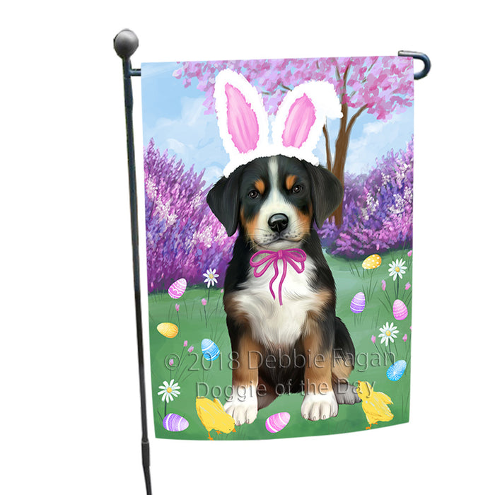 Easter Holiday Greater Swiss Mountain Dog Garden Flag GFLG57566