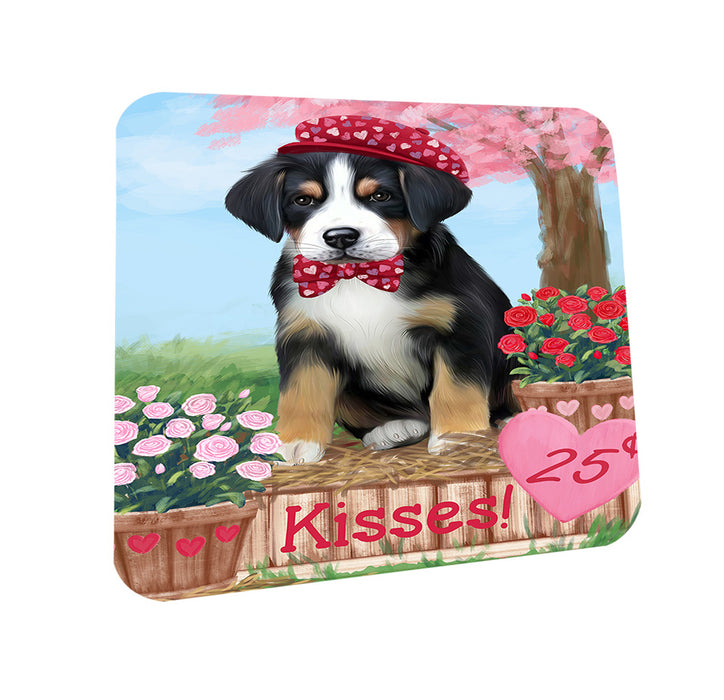 Rosie 25 Cent Kisses Greater Swiss Mountain Dog Coasters Set of 4 CST55843