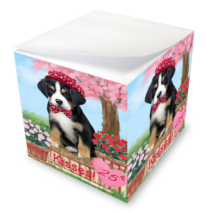 Rosie 25 Cent Kisses Greater Swiss Mountain Dog Note Cube NOC53957