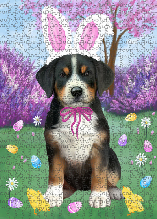 Easter Holiday Greater Swiss Mountain Dog Puzzle with Photo Tin PUZL95952