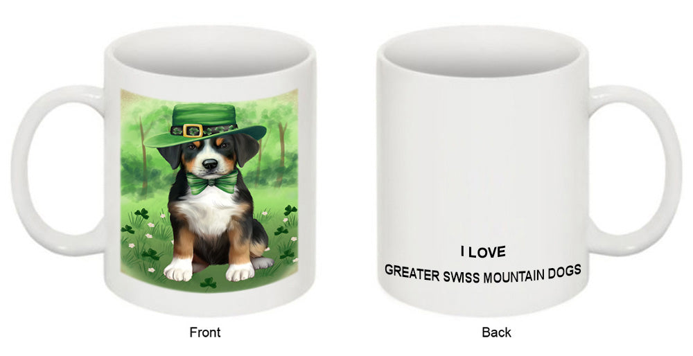 St. Patricks Day Irish Portrait Greater Swiss Mountain Dog Coffee Mug MUG52411