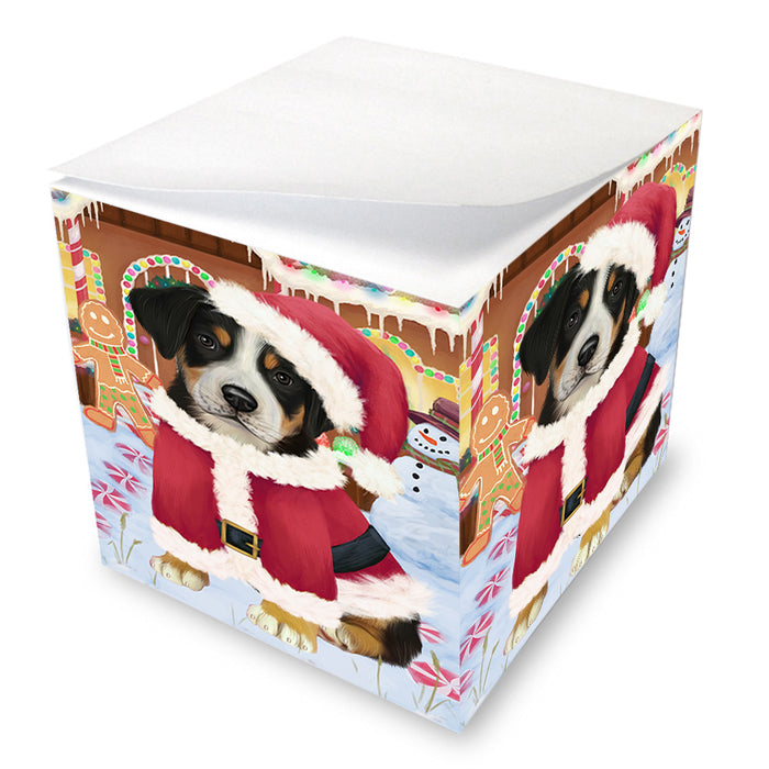 Christmas Gingerbread House Candyfest Greater Swiss Mountain Dog Note Cube NOC54428