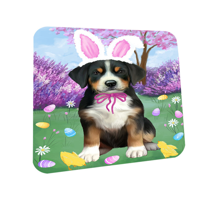 Easter Holiday Greater Swiss Mountain Dog Coasters Set of 4 CST56867