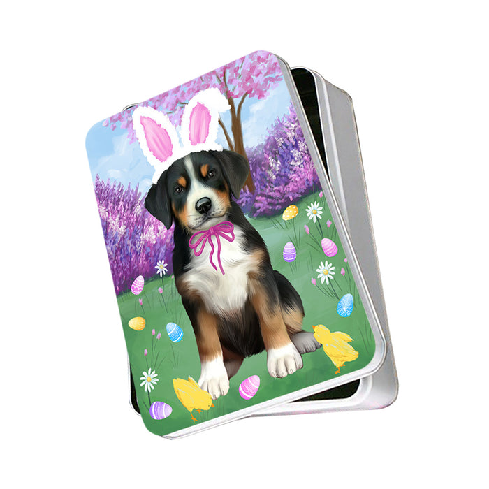Easter Holiday Greater Swiss Mountain Dog Photo Storage Tin PITN56852