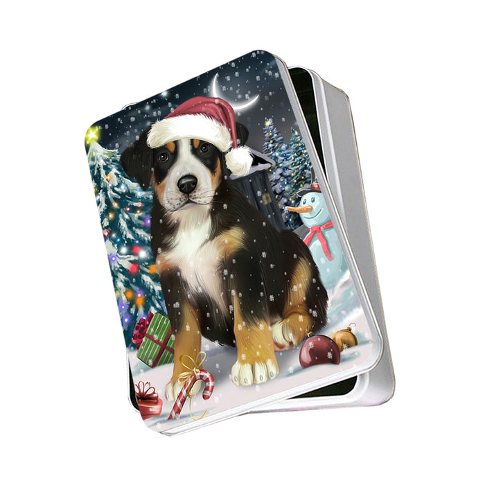 Have a Holly Jolly Greater Swiss Mountain Dog Christmas Photo Storage Tin PITN51658