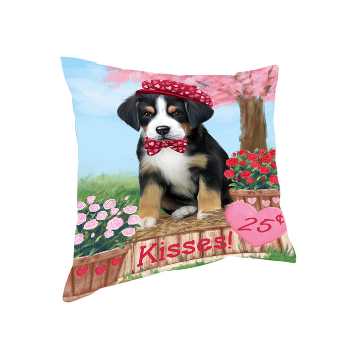 Rosie 25 Cent Kisses Greater Swiss Mountain Dog Pillow PIL77832