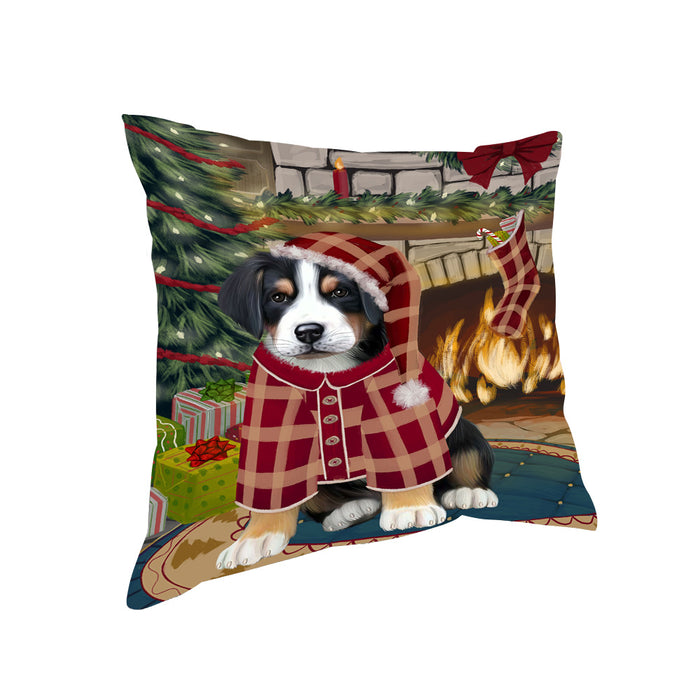 The Stocking was Hung Greater Swiss Mountain Dog Pillow PIL70248