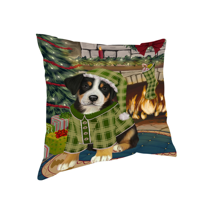 The Stocking was Hung Greater Swiss Mountain Dog Pillow PIL70252
