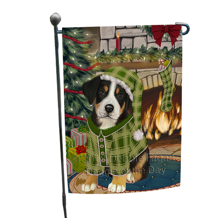 The Stocking was Hung Greater Swiss Mountain Dog Garden Flag GFLG55624
