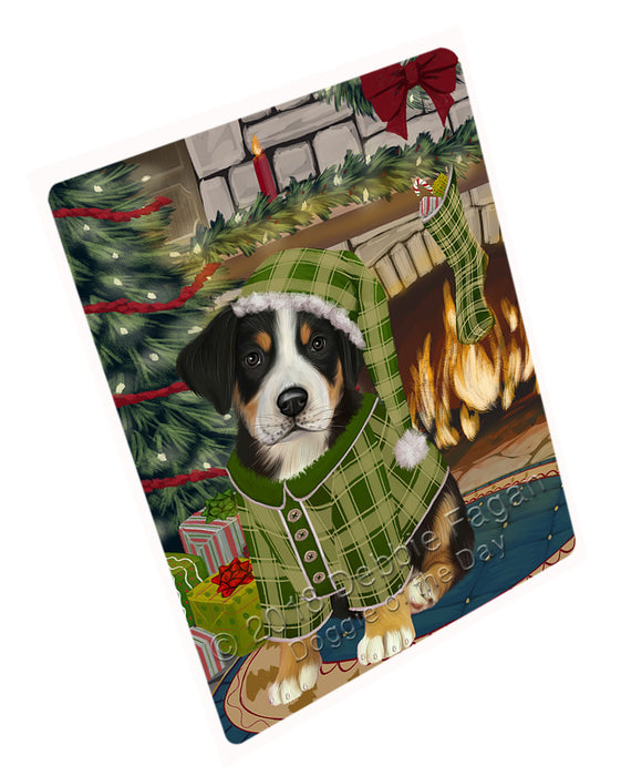 The Stocking was Hung Greater Swiss Mountain Dog Large Refrigerator / Dishwasher Magnet RMAG94254