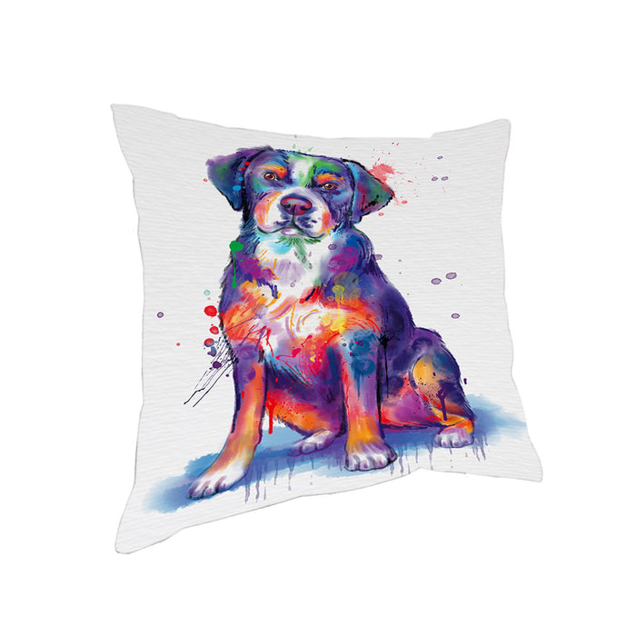 Watercolor Greater Swiss Mountain Dog Pillow PIL83256
