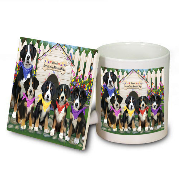 Spring Dog House Greater Swiss Mountain Dogs Mug and Coaster Set MUC52148