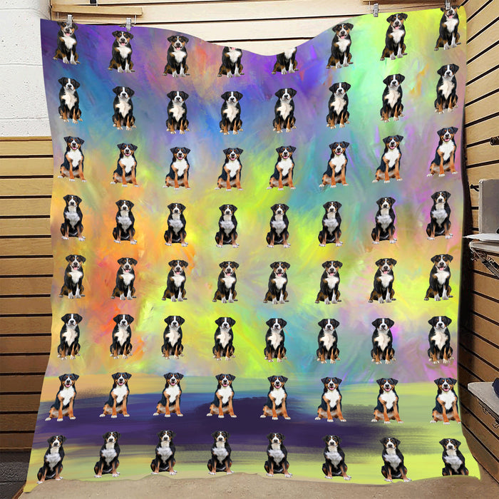 Paradise Wave Greater Swiss Mountain Dogs Quilt