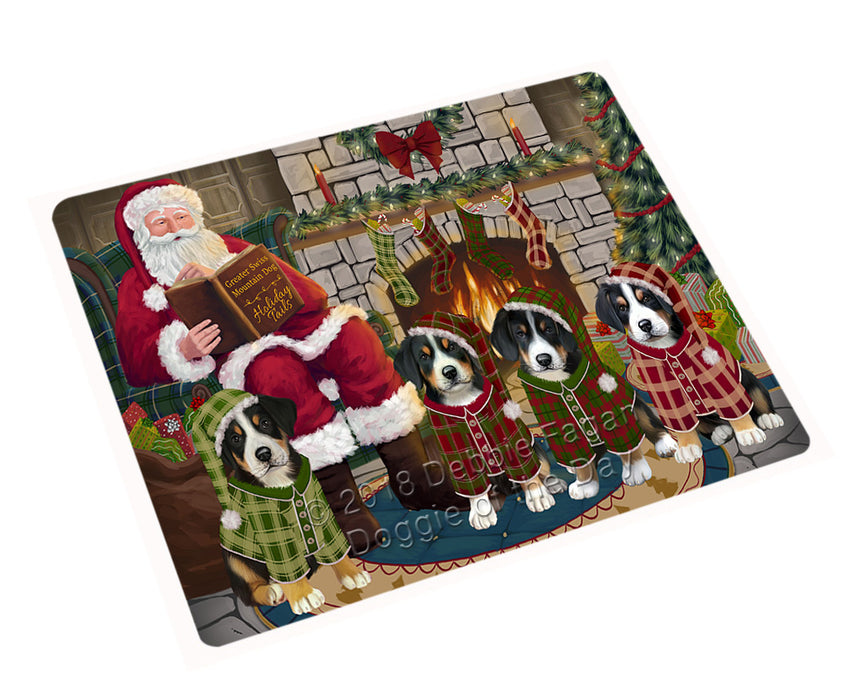 Christmas Cozy Holiday Tails Greater Swiss Mountain Dogs Cutting Board C70524