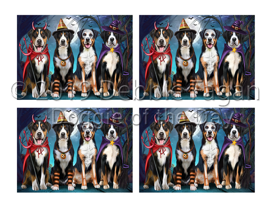 Halloween Trick or Teat Greater Swiss Mountain Dog Placemat
