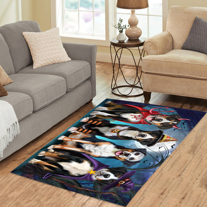 Halloween Trick or Teat Greater Swiss Mountain Dog Area Rug