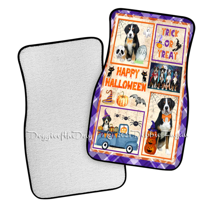 Happy Halloween Trick or Treat Greater Swiss Mountain Dogs Polyester Anti-Slip Vehicle Carpet Car Floor Mats CFM48889